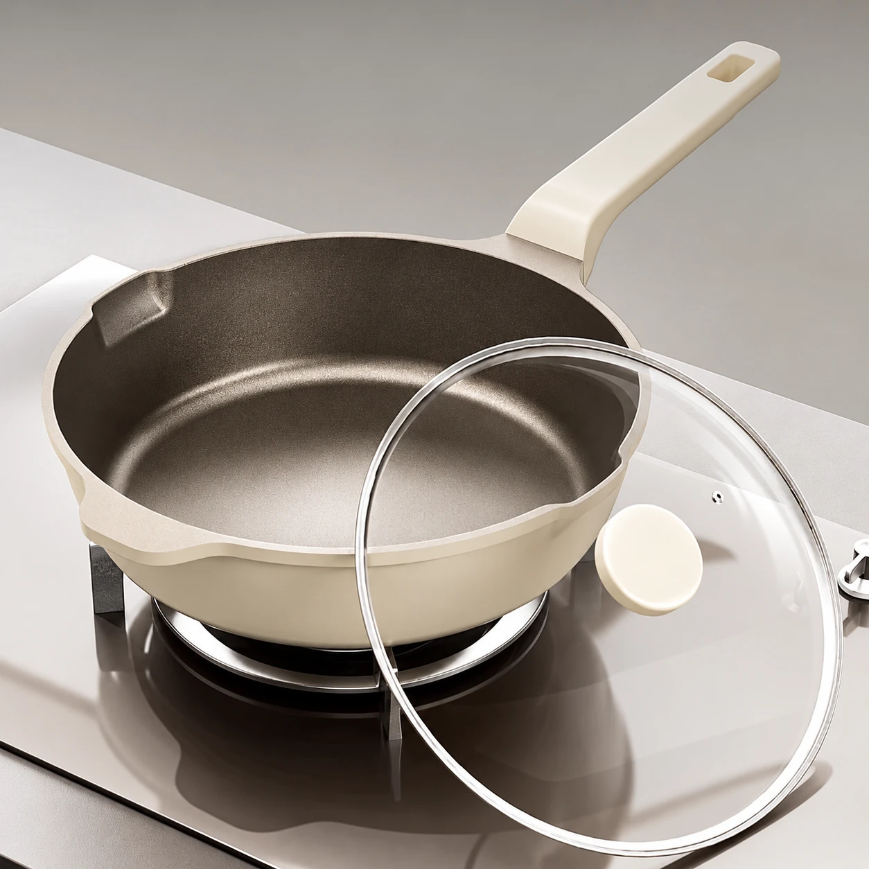 Ivory deep pans & saucepans