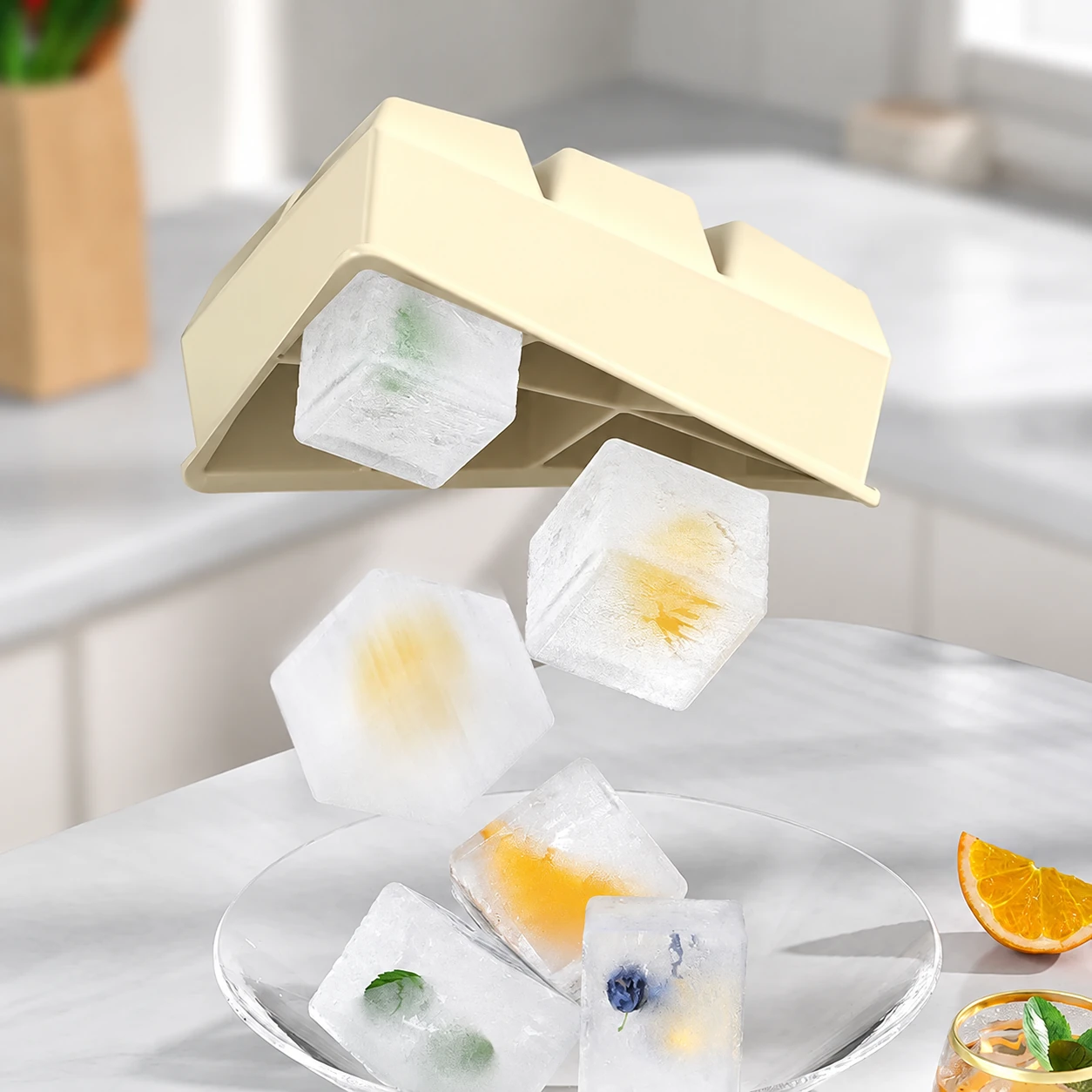 Releasing large ice cubes