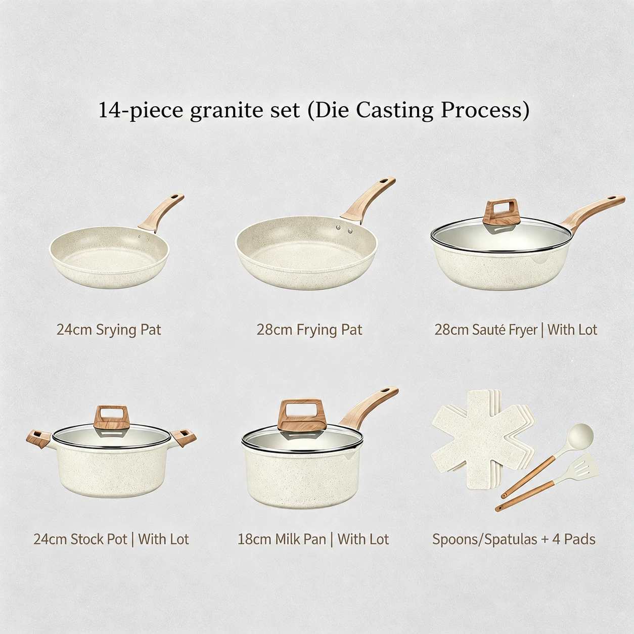 Ivory · 14-piece set