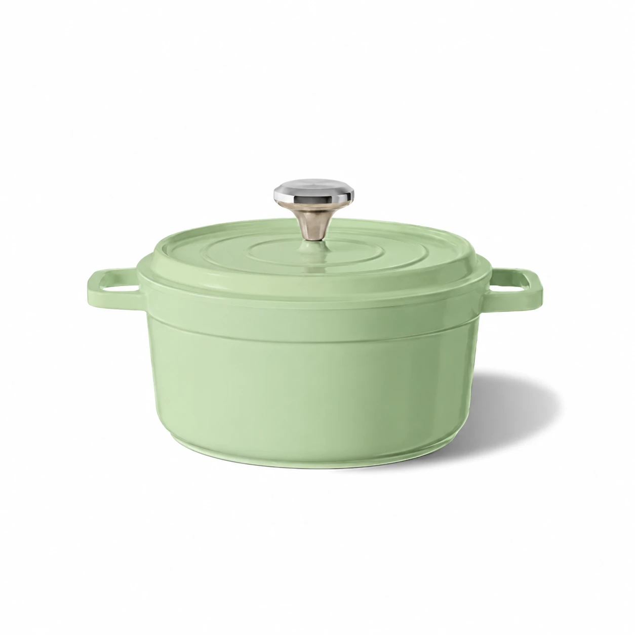 Green casserole with lid