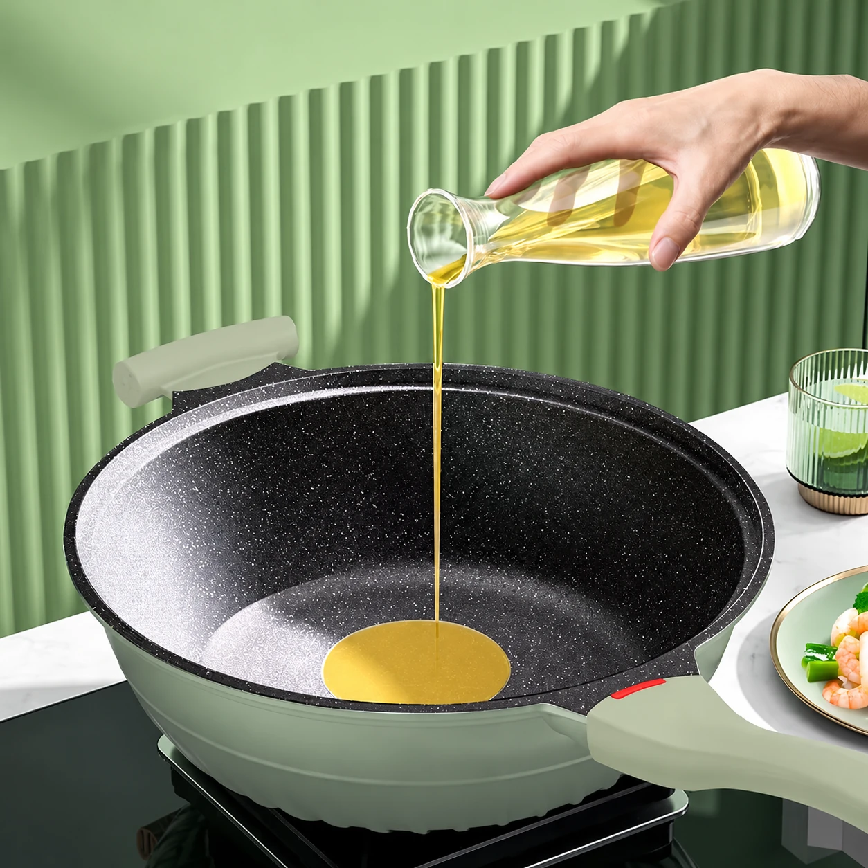 See the cooking surface.