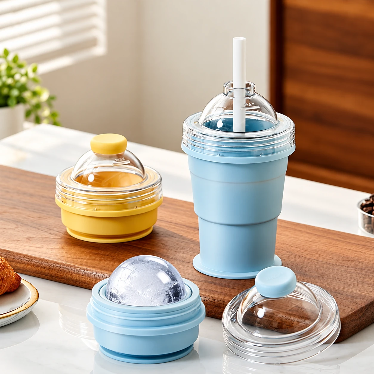 Folding ice cup