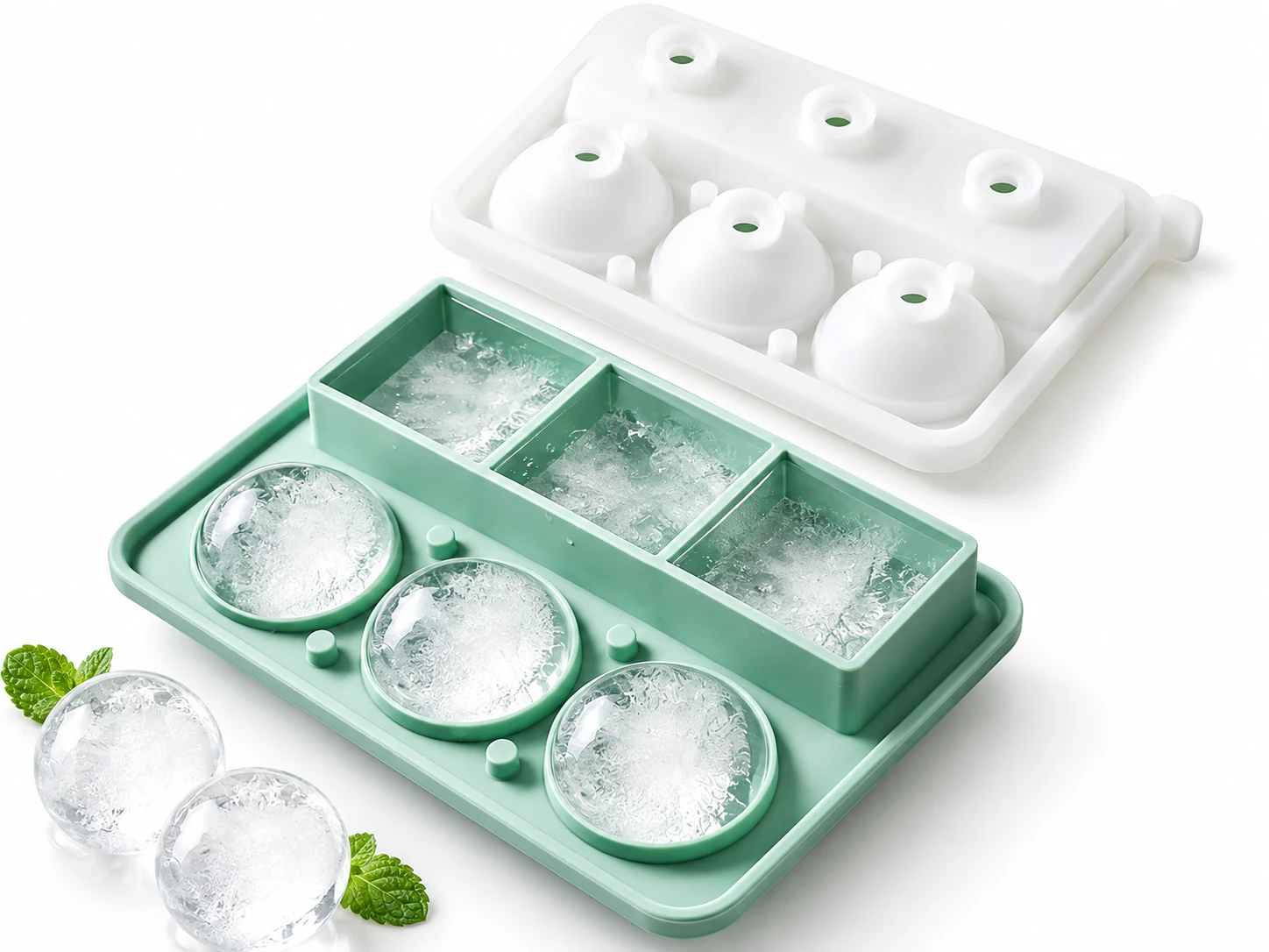 Sphere & cube ice mould